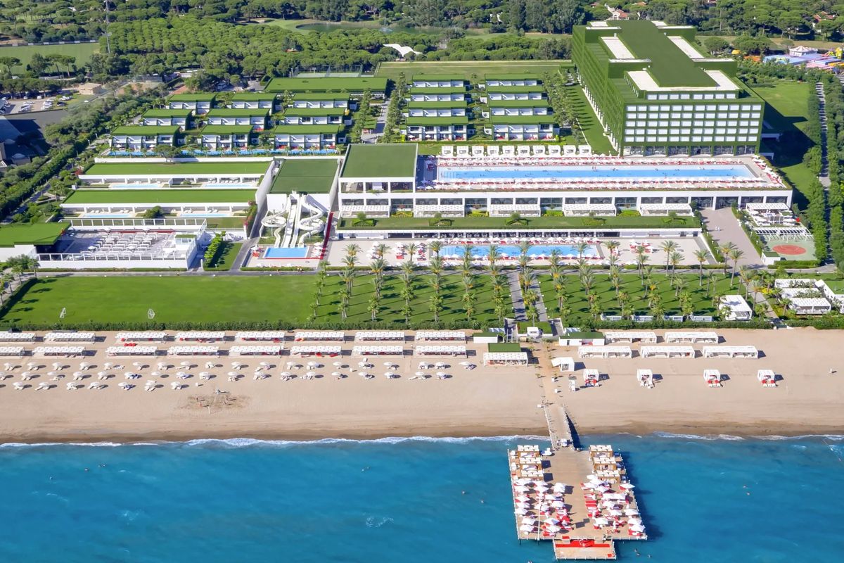 obiekt, teren hotelu, plaża