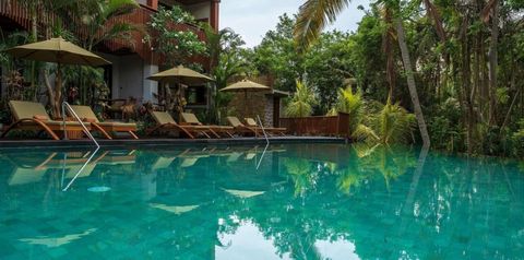 obiekt, teren hotelu, basen