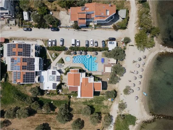 obiekt, teren hotelu, plaża