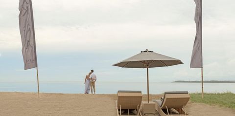 teren hotelu, plaża