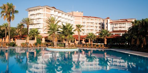 obiekt, teren hotelu, basen