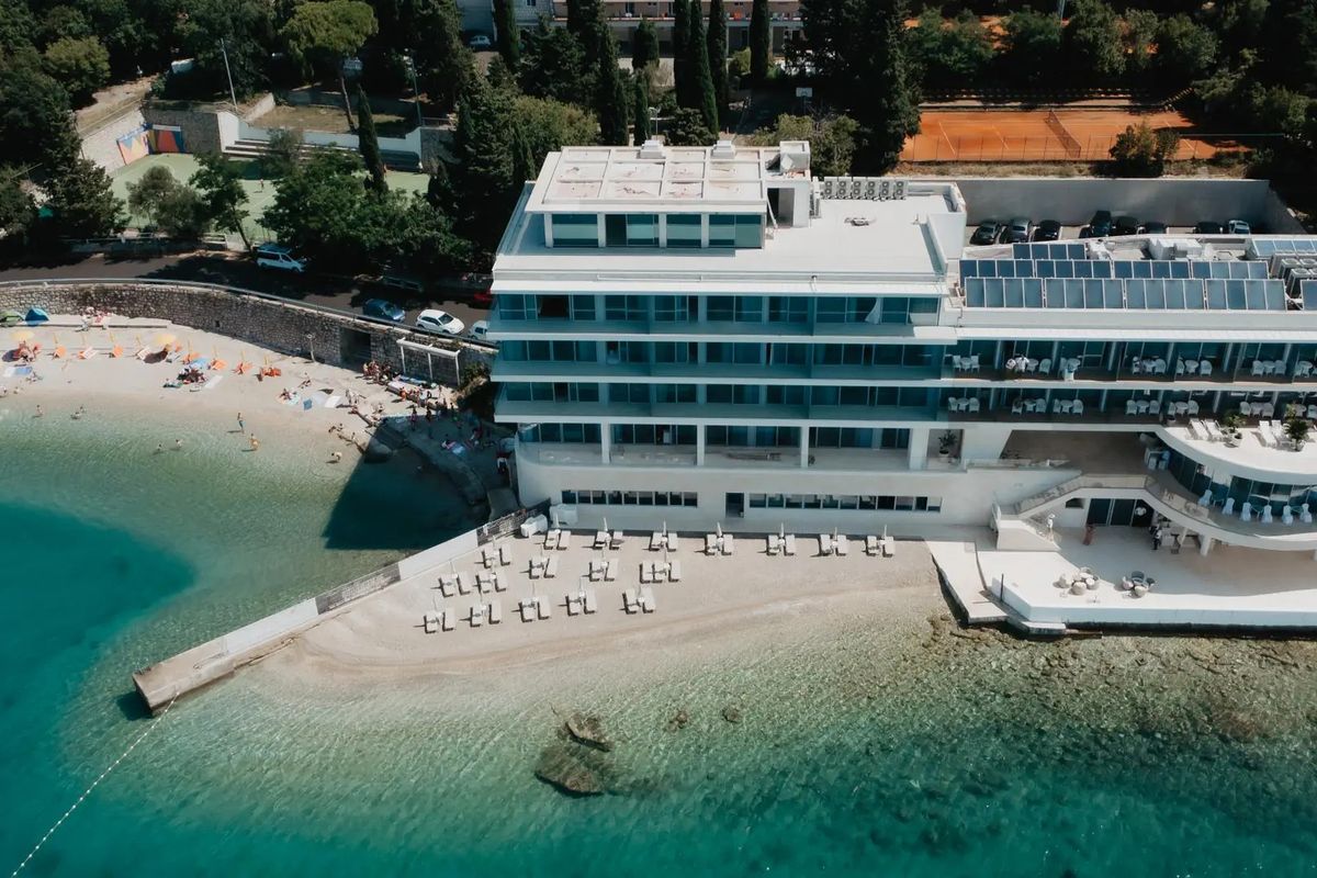 obiekt, teren hotelu, plaża