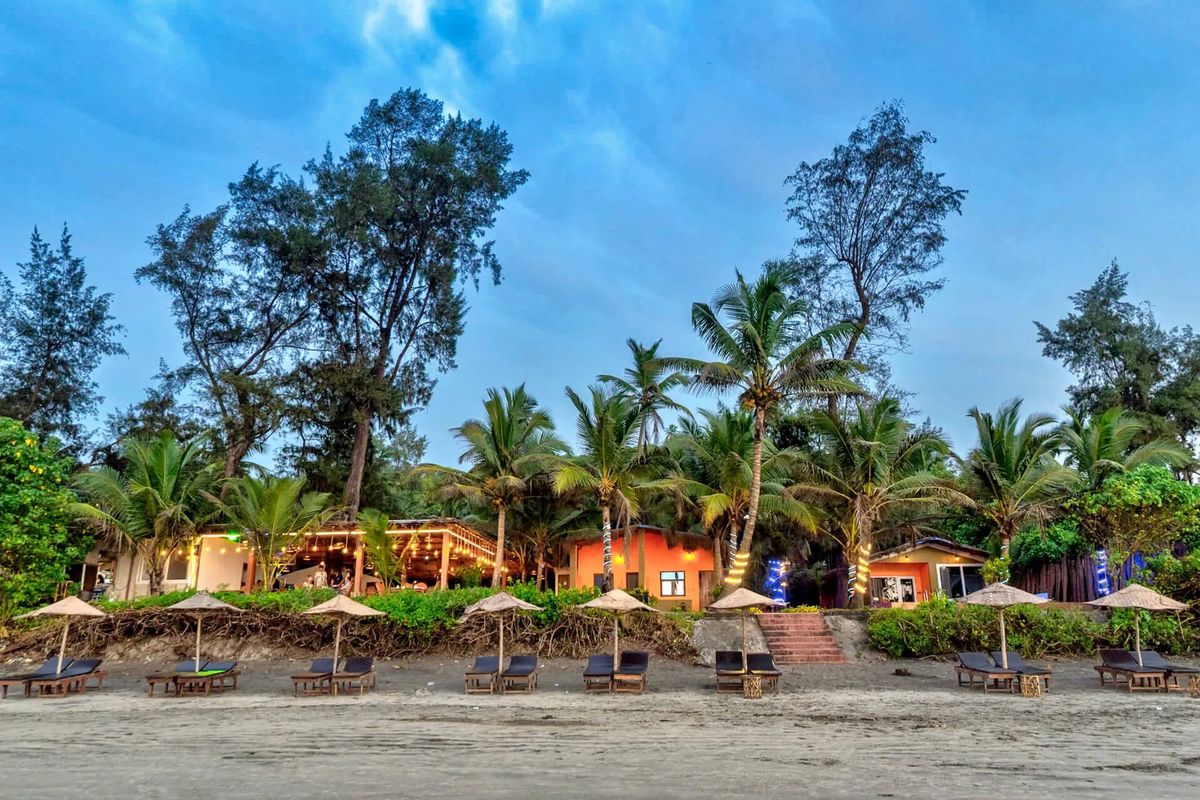 obiekt, teren hotelu, plaża