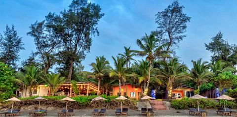 obiekt, teren hotelu, plaża