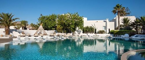 obiekt, teren hotelu, basen