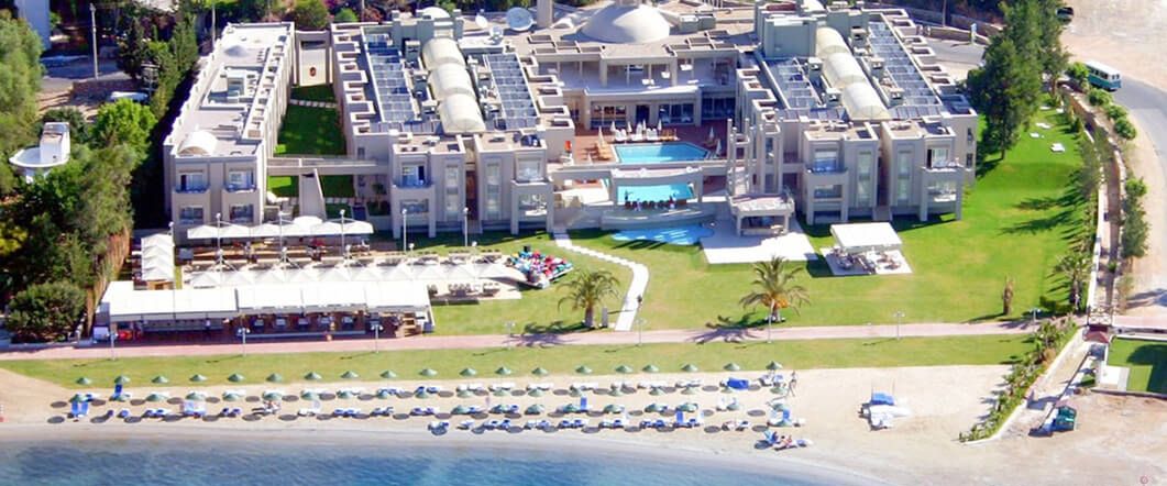 obiekt, teren hotelu, plaża