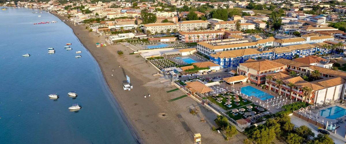 obiekt, teren hotelu, plaża