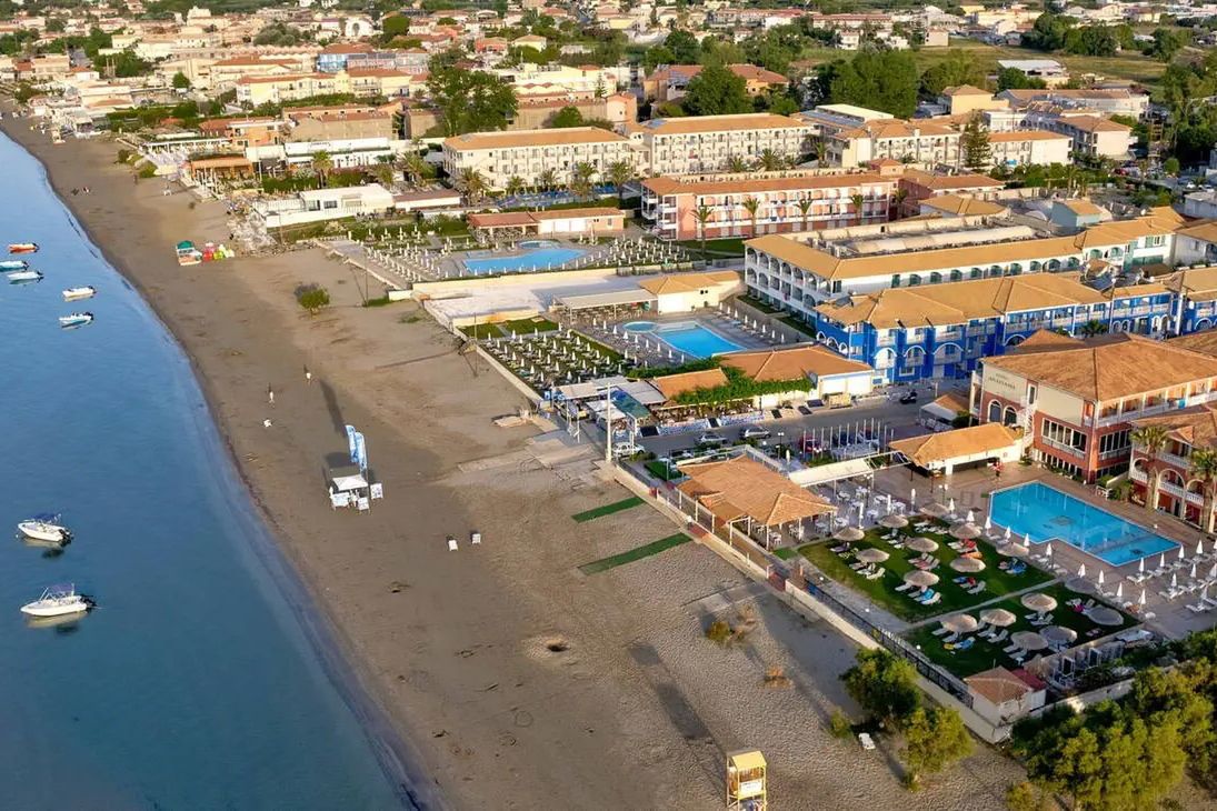 obiekt, teren hotelu, plaża