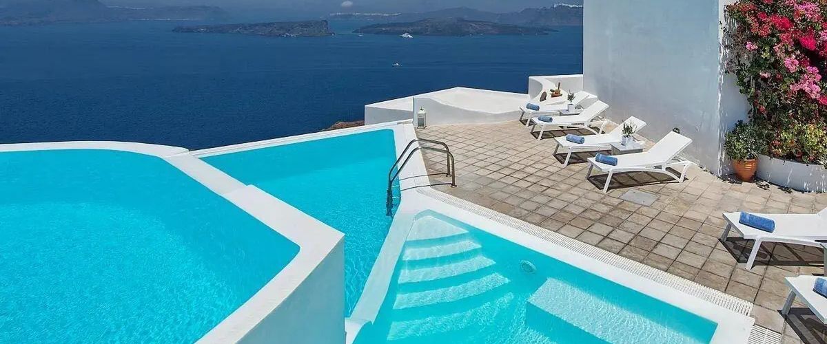 balkon / taras, basen, góry