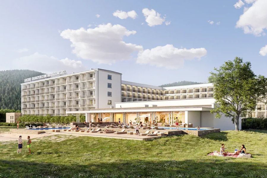 basen, teren hotelu, obiekt