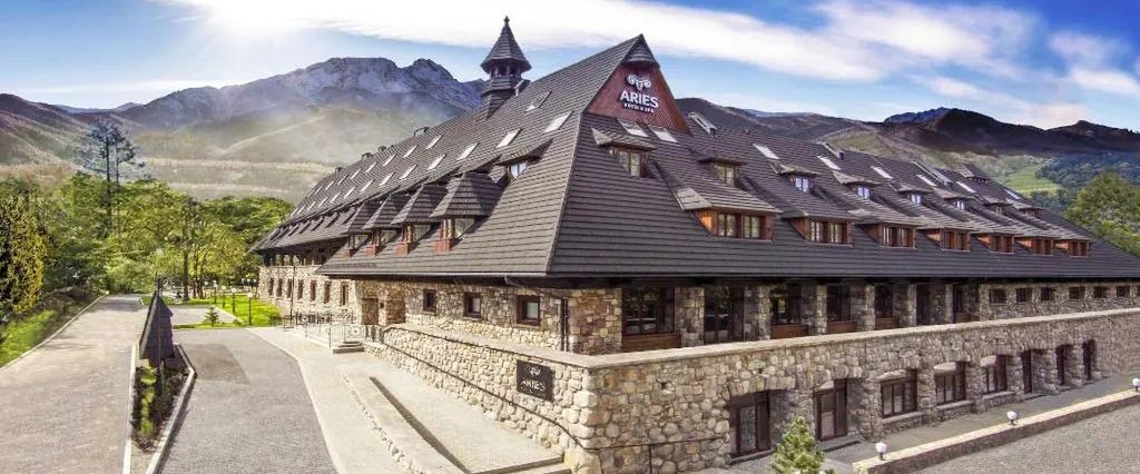 obiekt, teren hotelu, góry