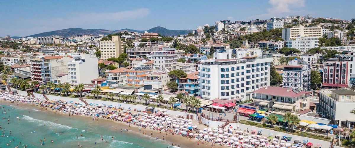 obiekt, teren hotelu, plaża