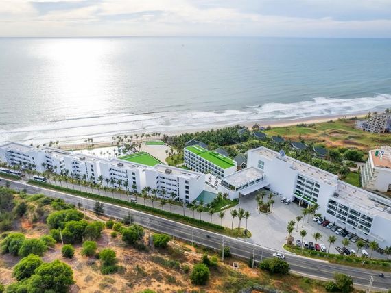 obiekt, teren hotelu, plaża