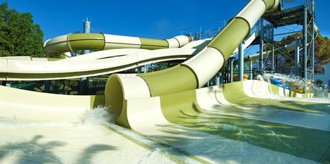 basen, zjeżdżalnia