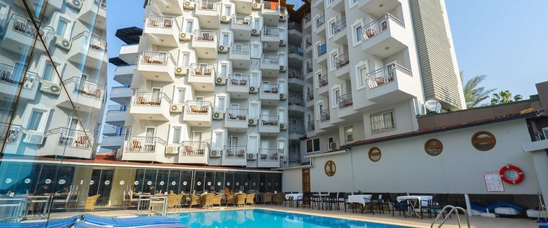 obiekt, teren hotelu, basen