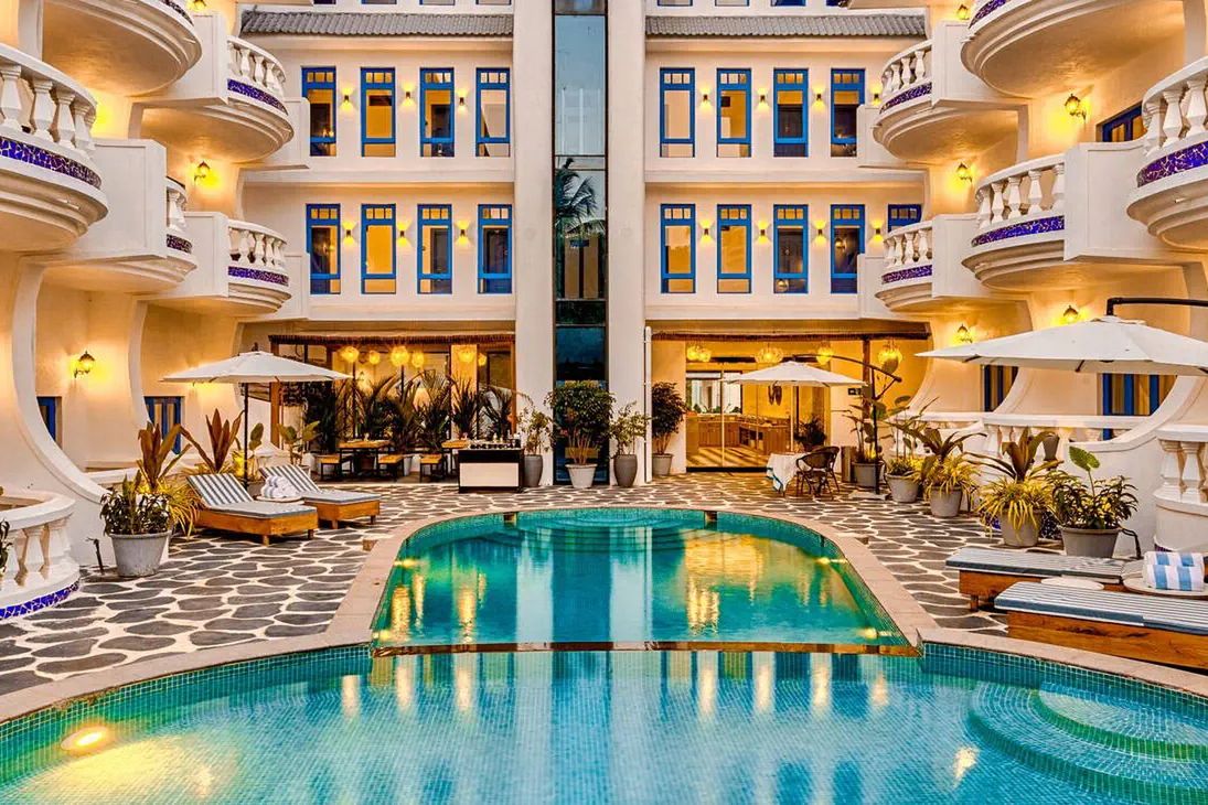 obiekt, balkon / taras, basen