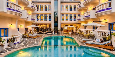 obiekt, balkon / taras, basen