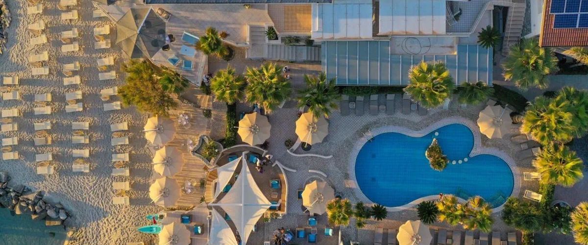 teren hotelu, plaża