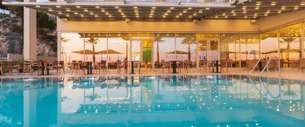 restauracja, obiekt, basen