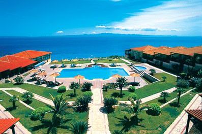 obiekt, teren hotelu, basen