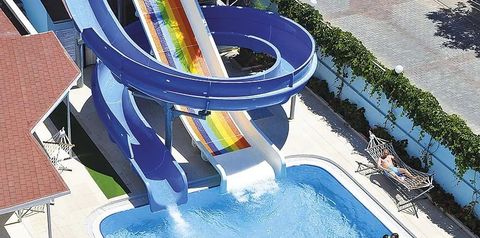 basen, zjeżdżalnia