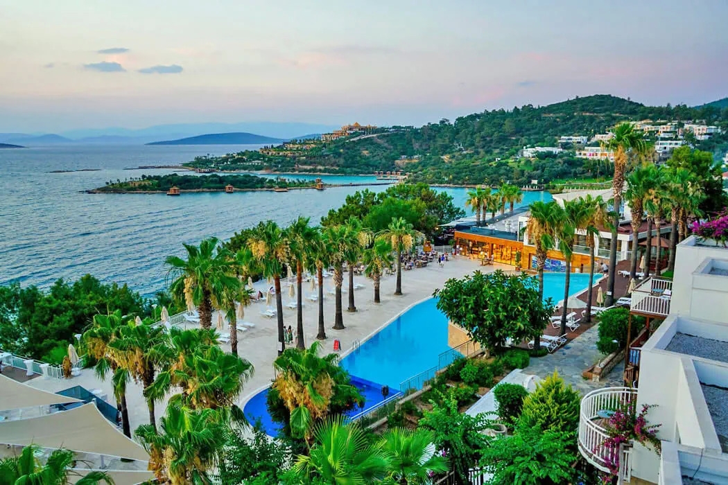 teren hotelu, plaża