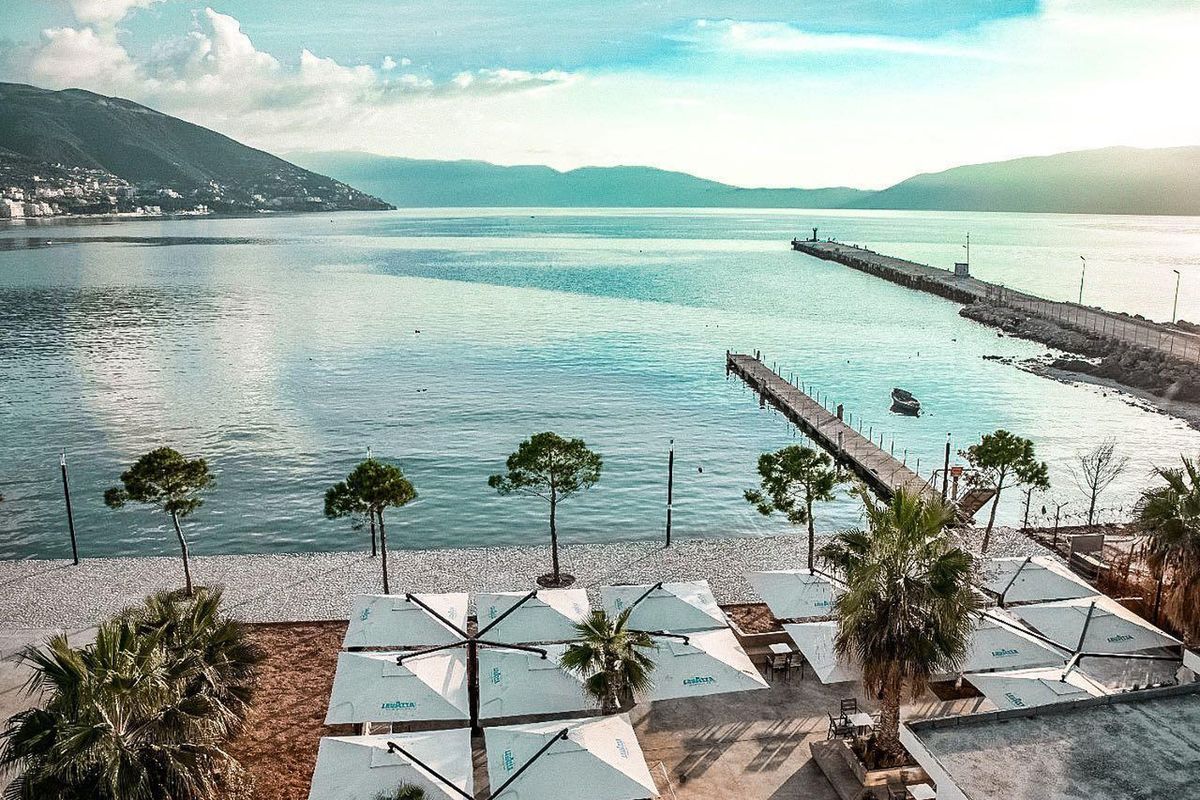 teren hotelu, plaża