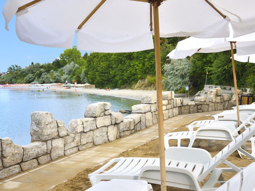teren hotelu, plaża