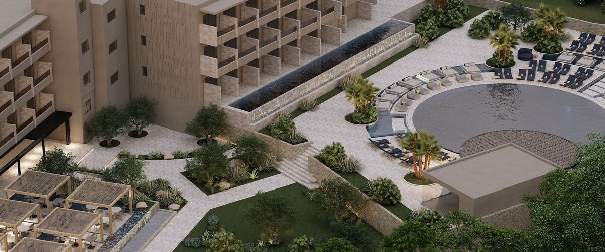 teren hotelu, budynek główny, obiekt