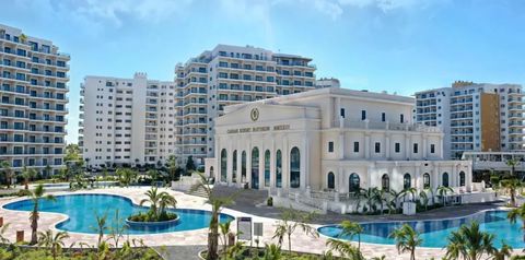 obiekt, teren hotelu, basen