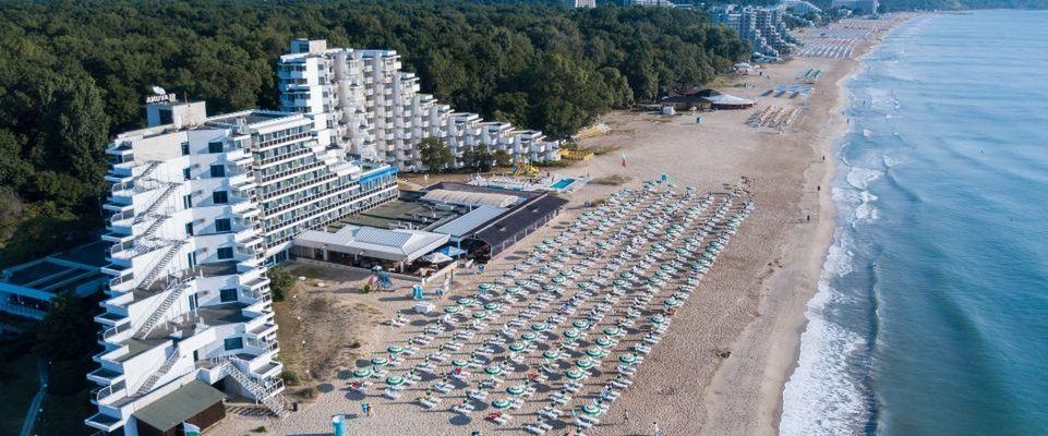 obiekt, teren hotelu, plaża