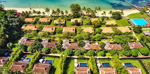 obiekt, teren hotelu, basen, plaża