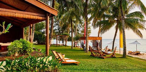 obiekt, teren hotelu, plaża