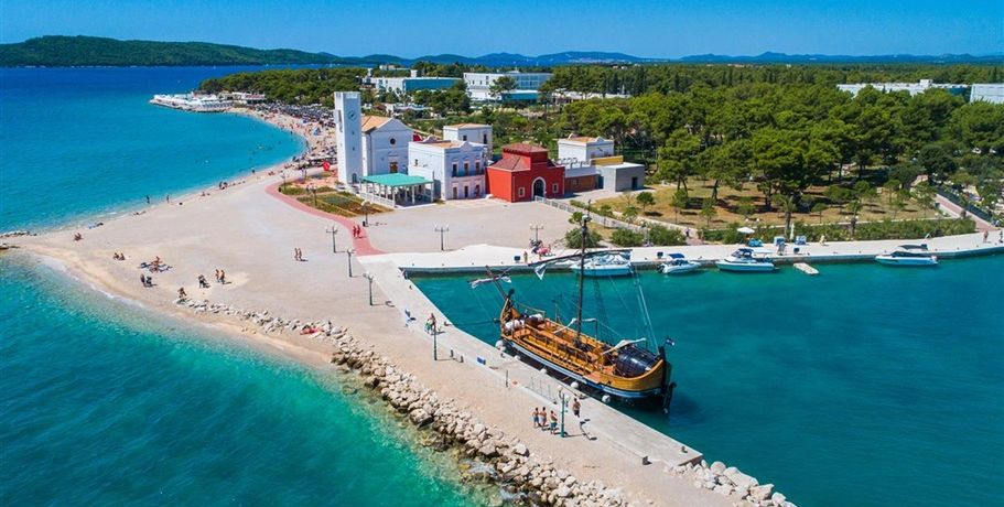 obiekt, teren hotelu, plaża
