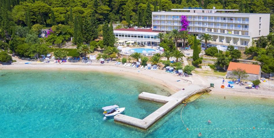 obiekt, teren hotelu, plaża