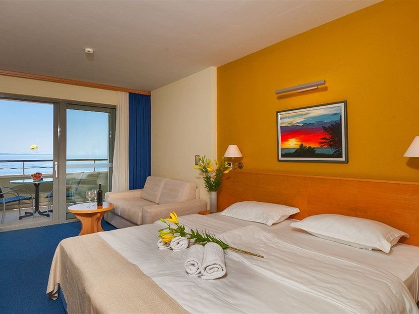 pokój, apartament, pokój z widokiem na morze