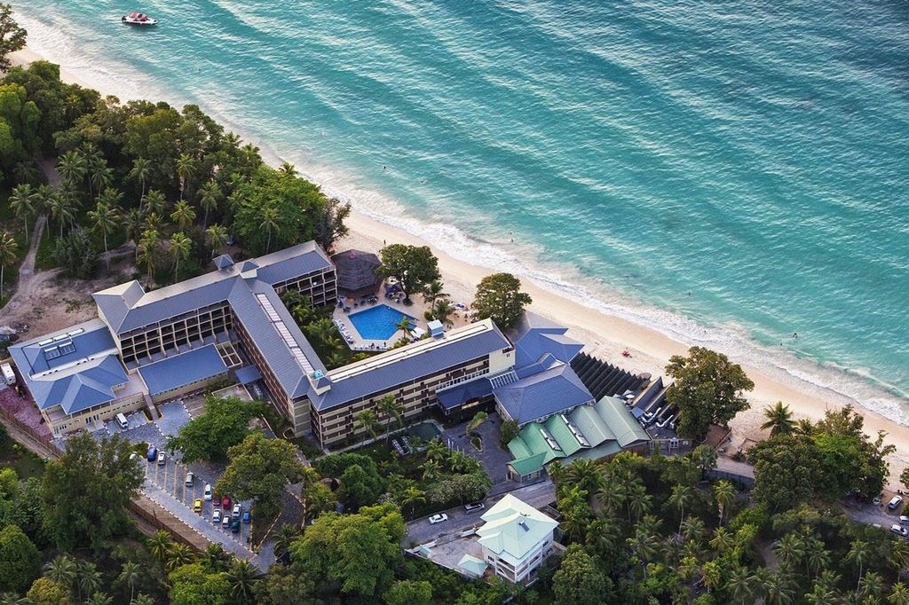 obiekt, teren hotelu, plaża