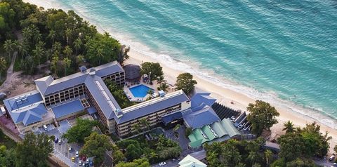 obiekt, teren hotelu, plaża