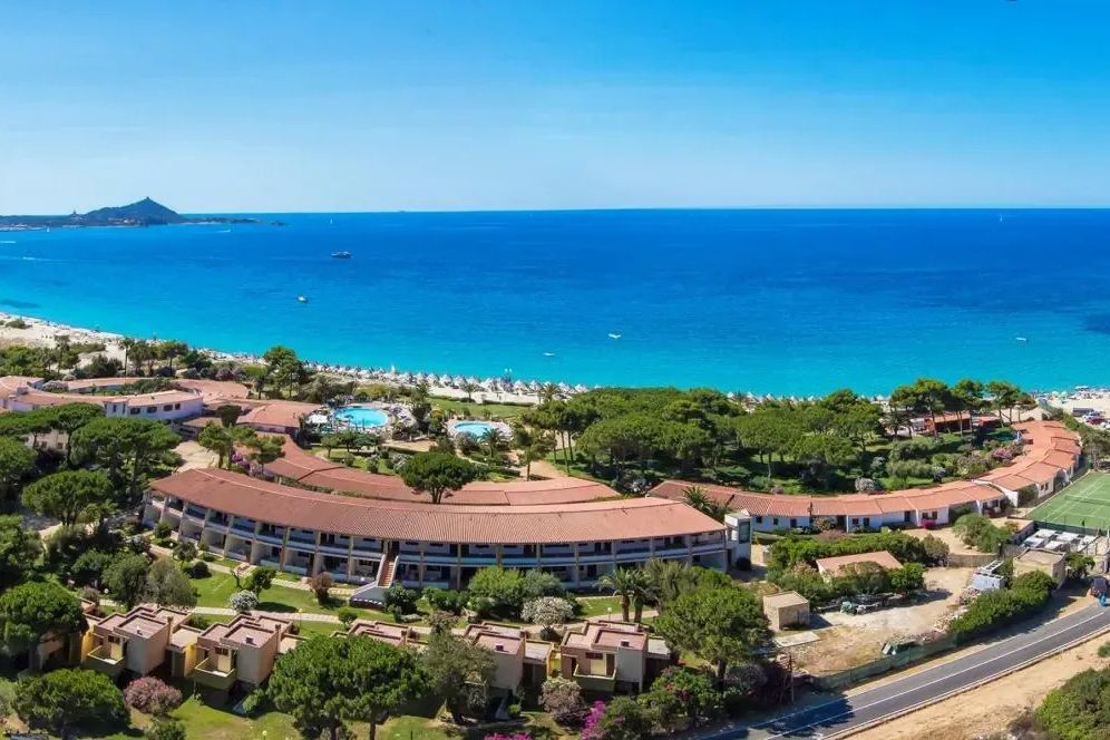 obiekt, teren hotelu, plaża