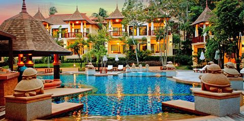 teren hotelu, obiekt, basen