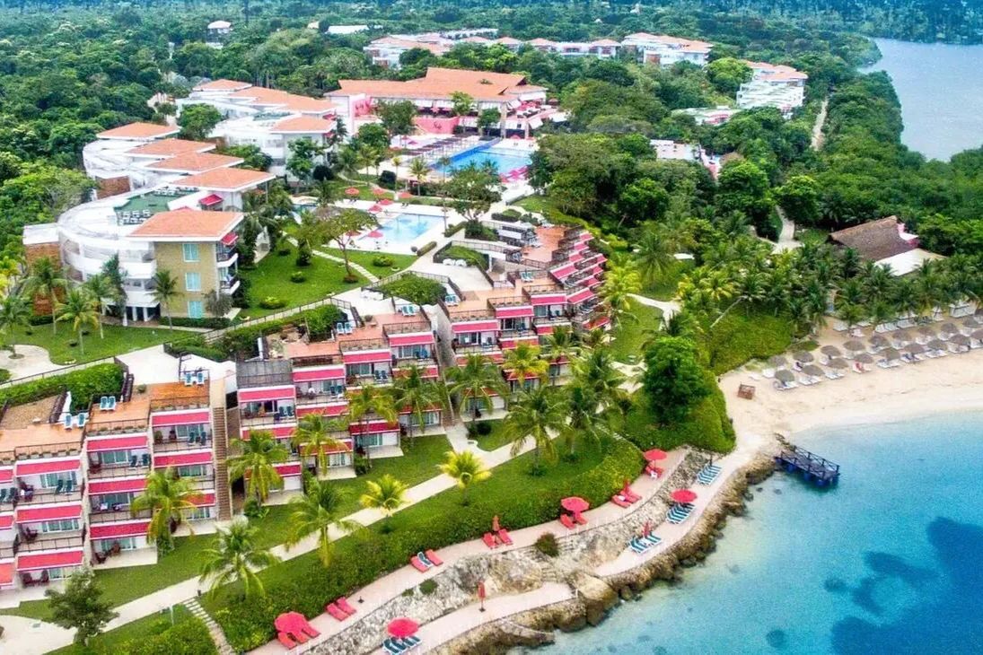 obiekt, teren hotelu, plaża