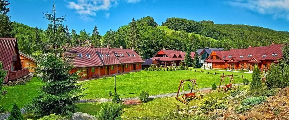 obiekt, teren hotelu, góry