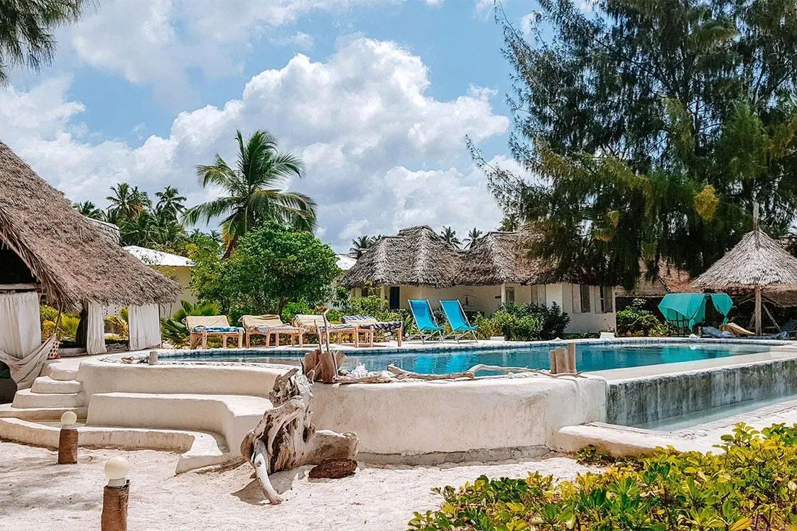 obiekt, teren hotelu, basen