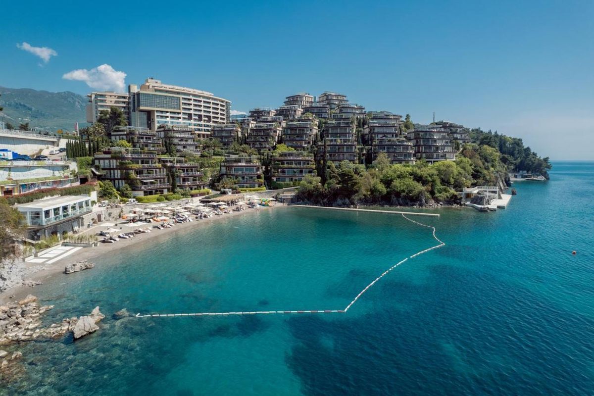 obiekt, teren hotelu, plaża