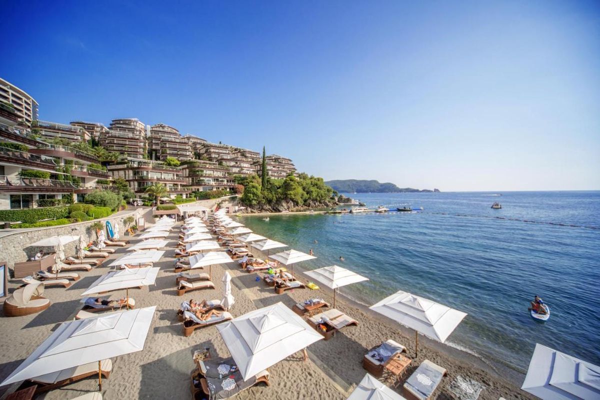 obiekt, teren hotelu, plaża