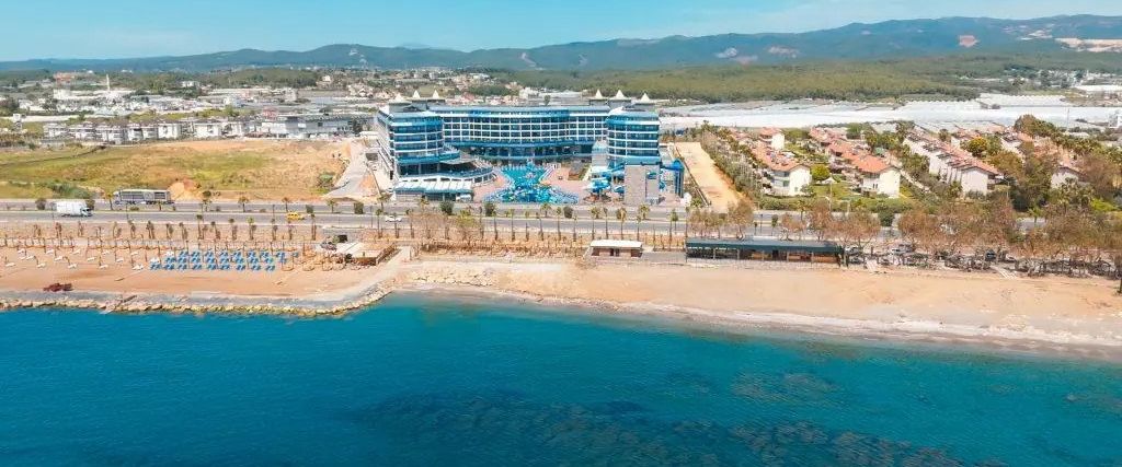 obiekt, teren hotelu, plaża