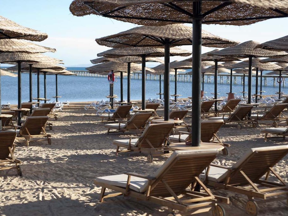 teren hotelu, plaża