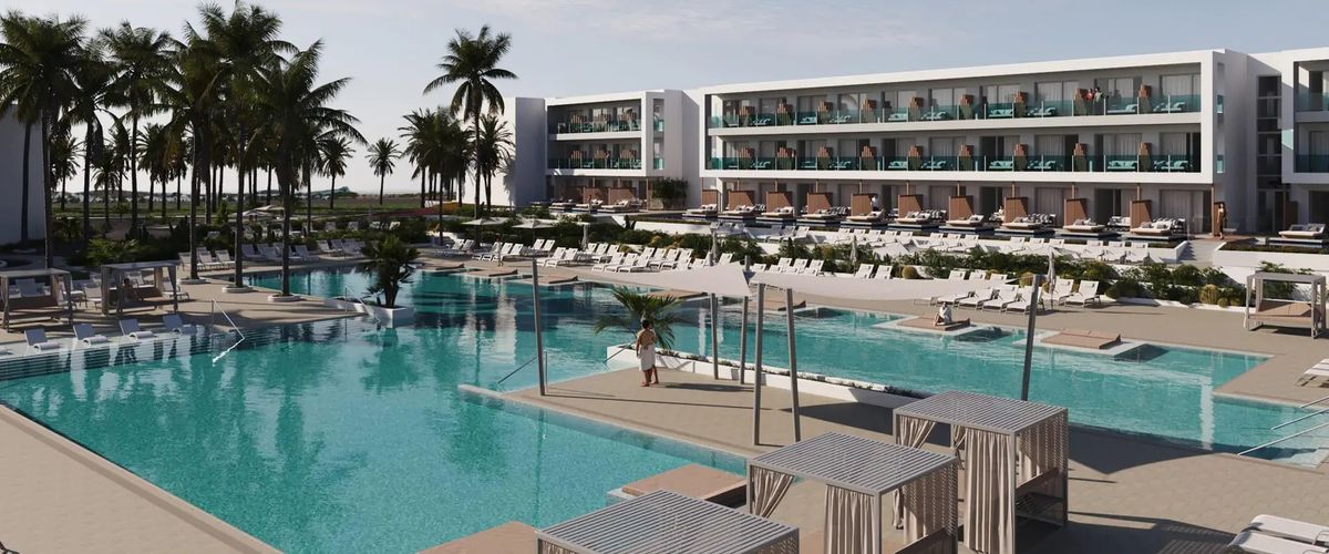 obiekt, teren hotelu, basen