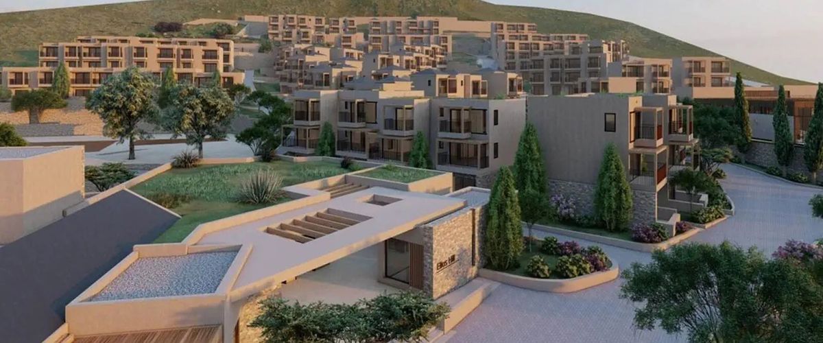 góry, teren hotelu, obiekt