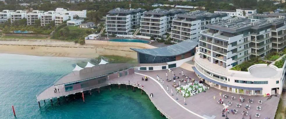 obiekt, teren hotelu, plaża